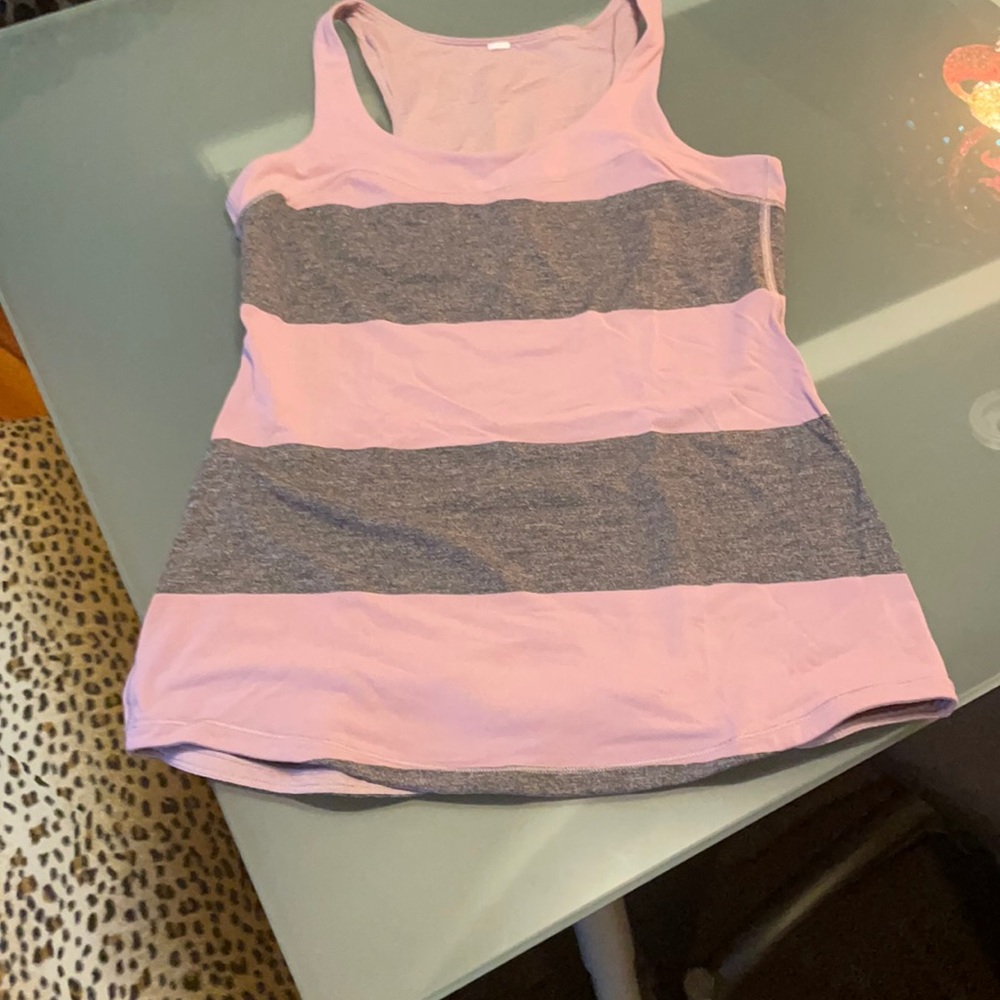 Lyly lemon lavender and grey tank